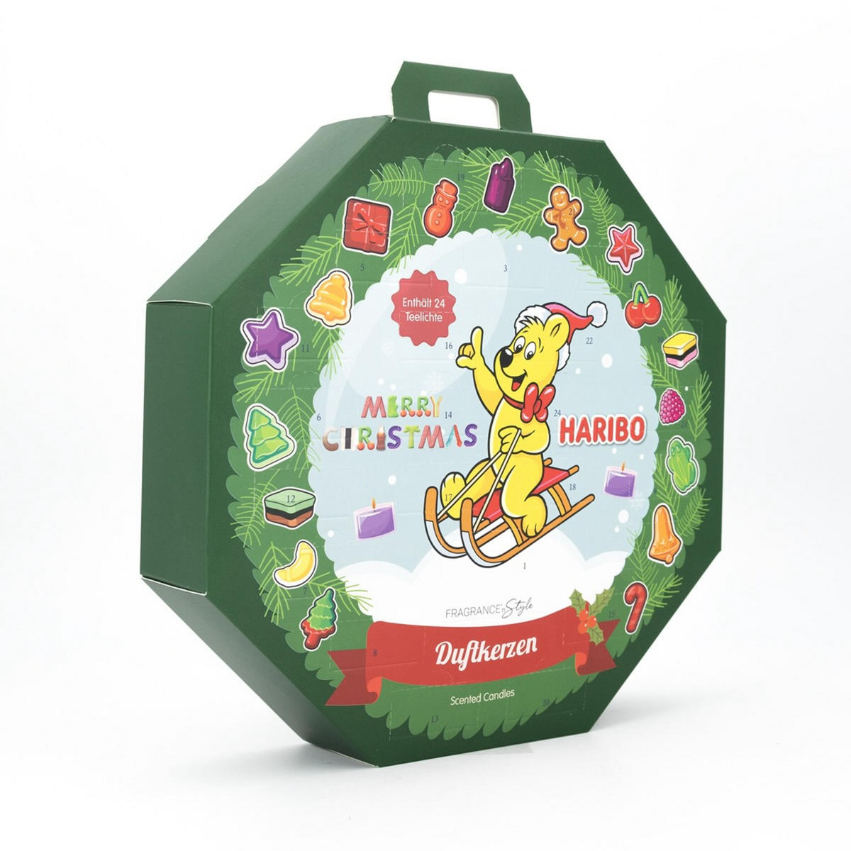 ADVENTSKALENDER Teelichter - Weiß, Naturmaterialien/Glas (26/25/6cm)