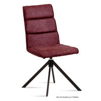 ESSZIMMERSTUHL drehbar (4er-Set) Deedea 47x92x60 Schwarz/Marsala - Brombeere/Schwarz, Kunststoff (60/92/47cm) - 58aufmkessel