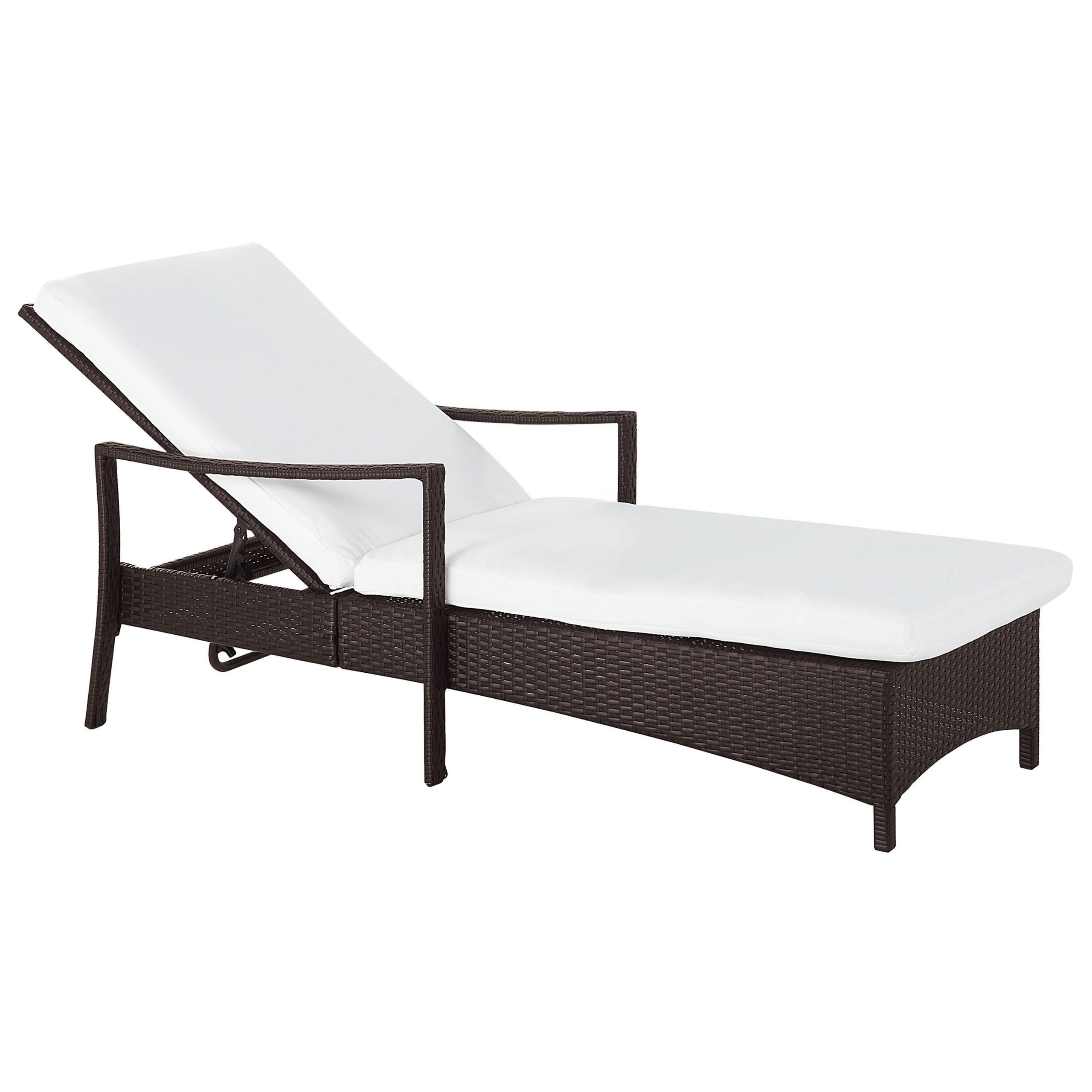GARTENLIEGE braun Vasto - Braun, Kunststoff (63/96/158cm) - Beliani