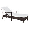 GARTENLIEGE braun Vasto - Braun, Kunststoff (63/96/158cm) - Beliani