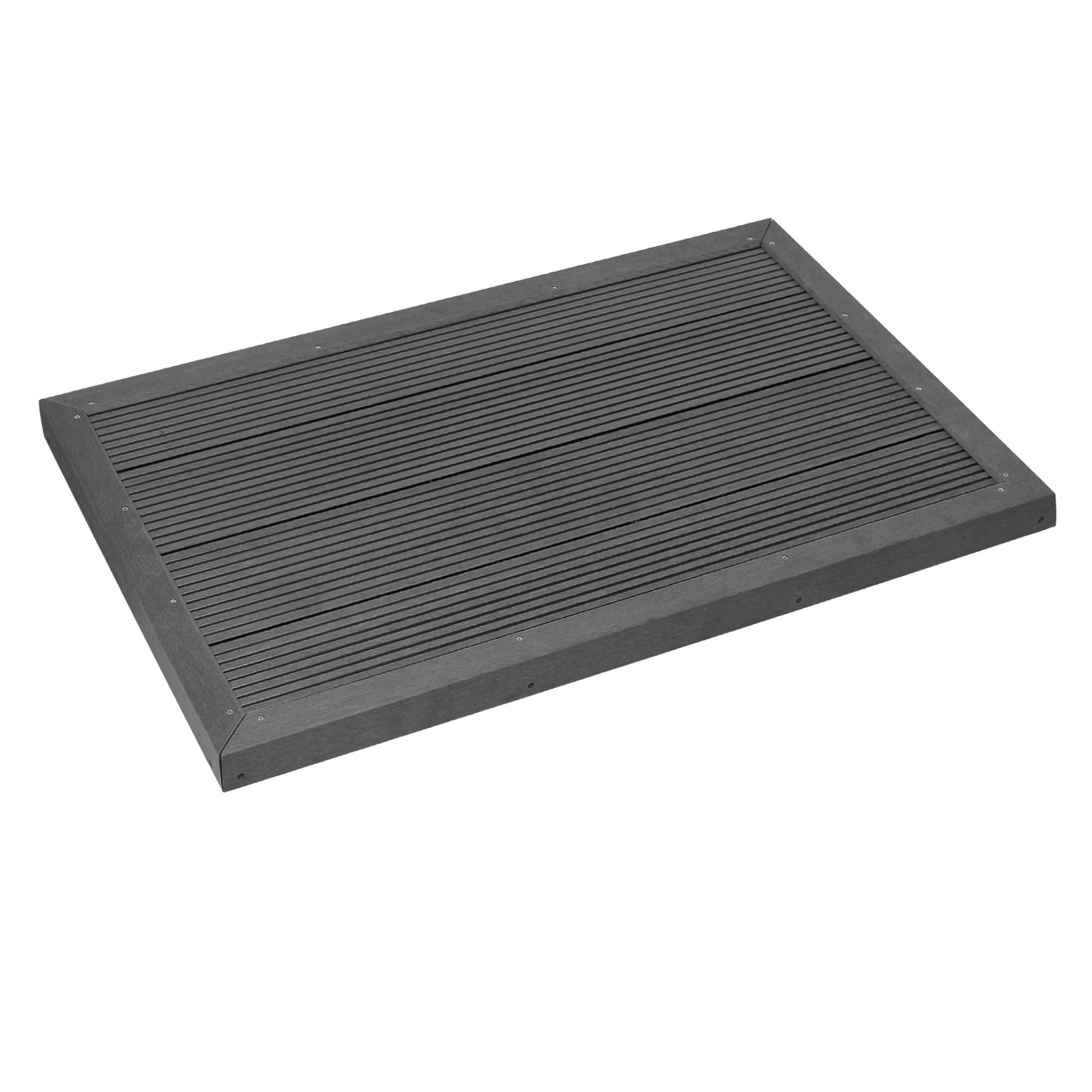 BODENELEMENT FÜR SOLARDUSCHE - Grau, Holzwerkstoff (63/5.5/101cm) - ML-DESIGN