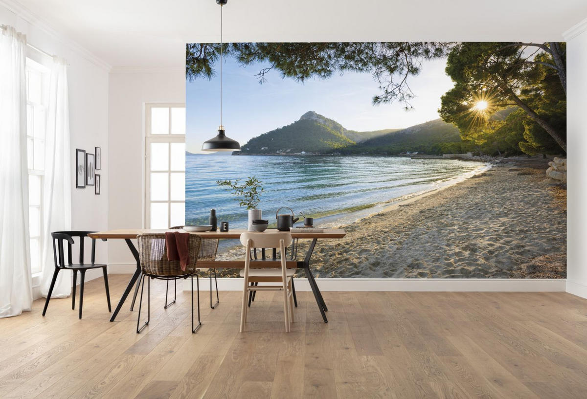 FOTOTAPETE Strand-Motiv 450 x 280 cm - Blau, Papier (450/280cm) - Sanders & Sanders