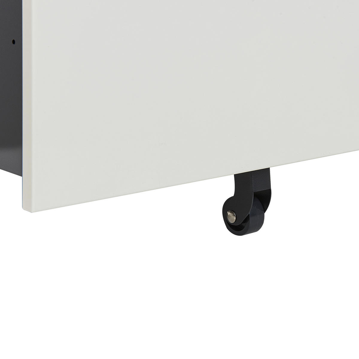 AKTENSCHRANK Metall cremeweiß 3 Schubladen mit Rollen Cami - Weiß, Metall (39/60/50cm) - Beliani
