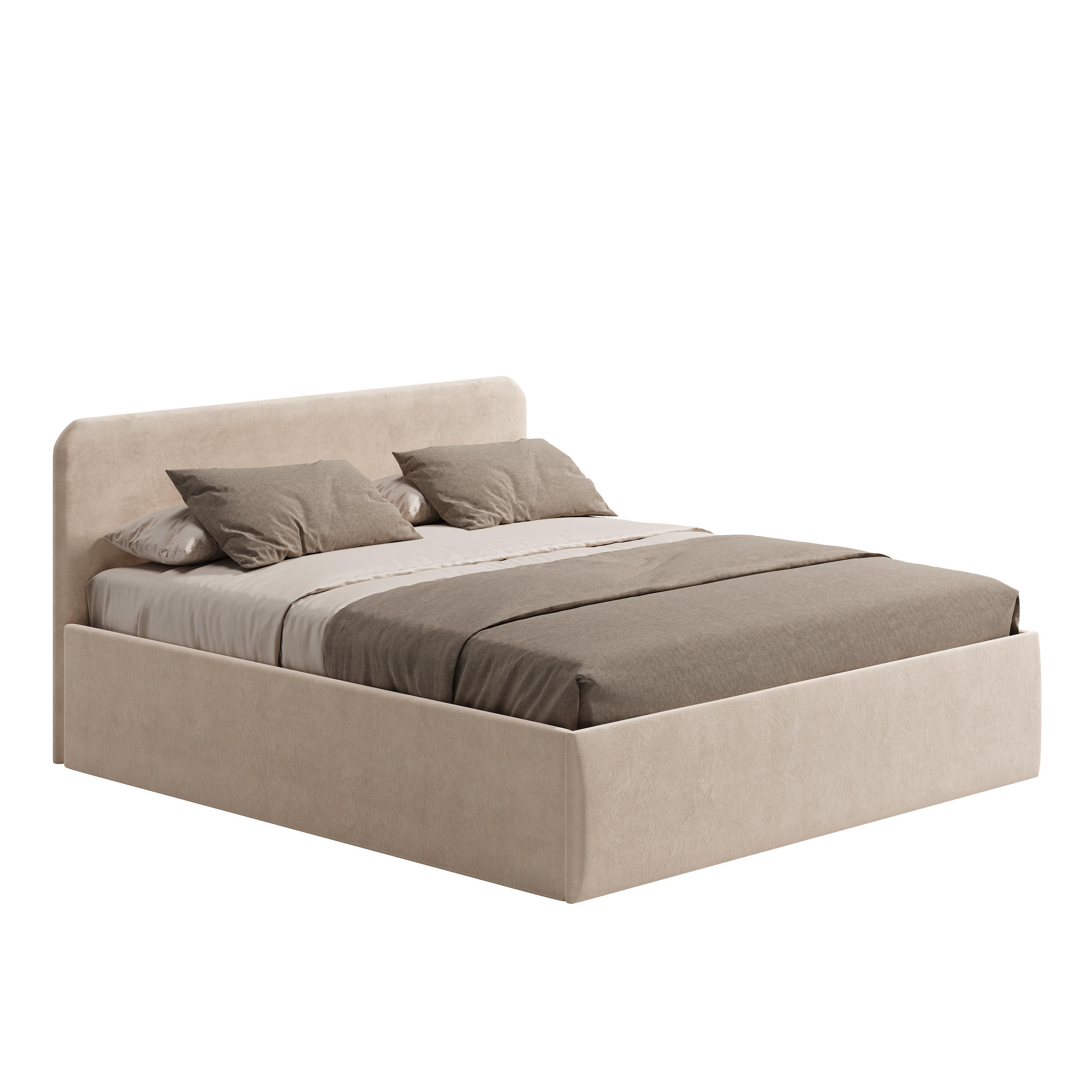 Home Collective Polsterbett Beige 160x200 cm