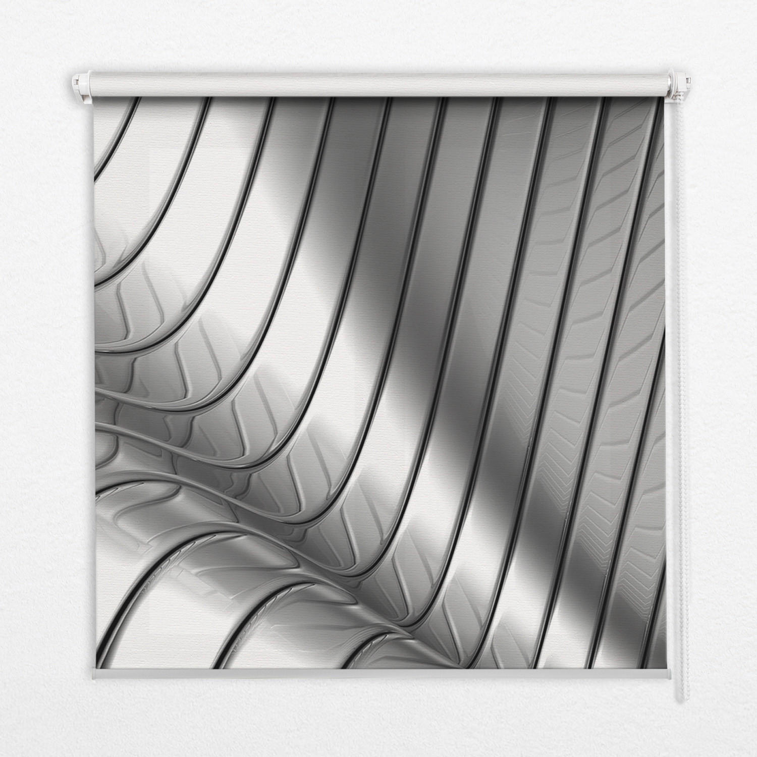 TULUP VNITŘNÍ roleta - okenní roleta - roleta - 80x140 cm - Abstrakce kovů