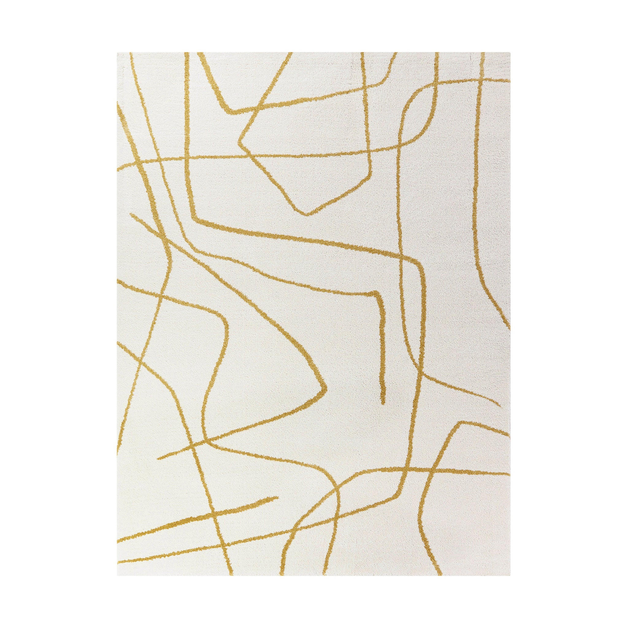 TEPPICH Designer weich gelb gelb - Gelb, Textil (120/170cm) - AFK Living