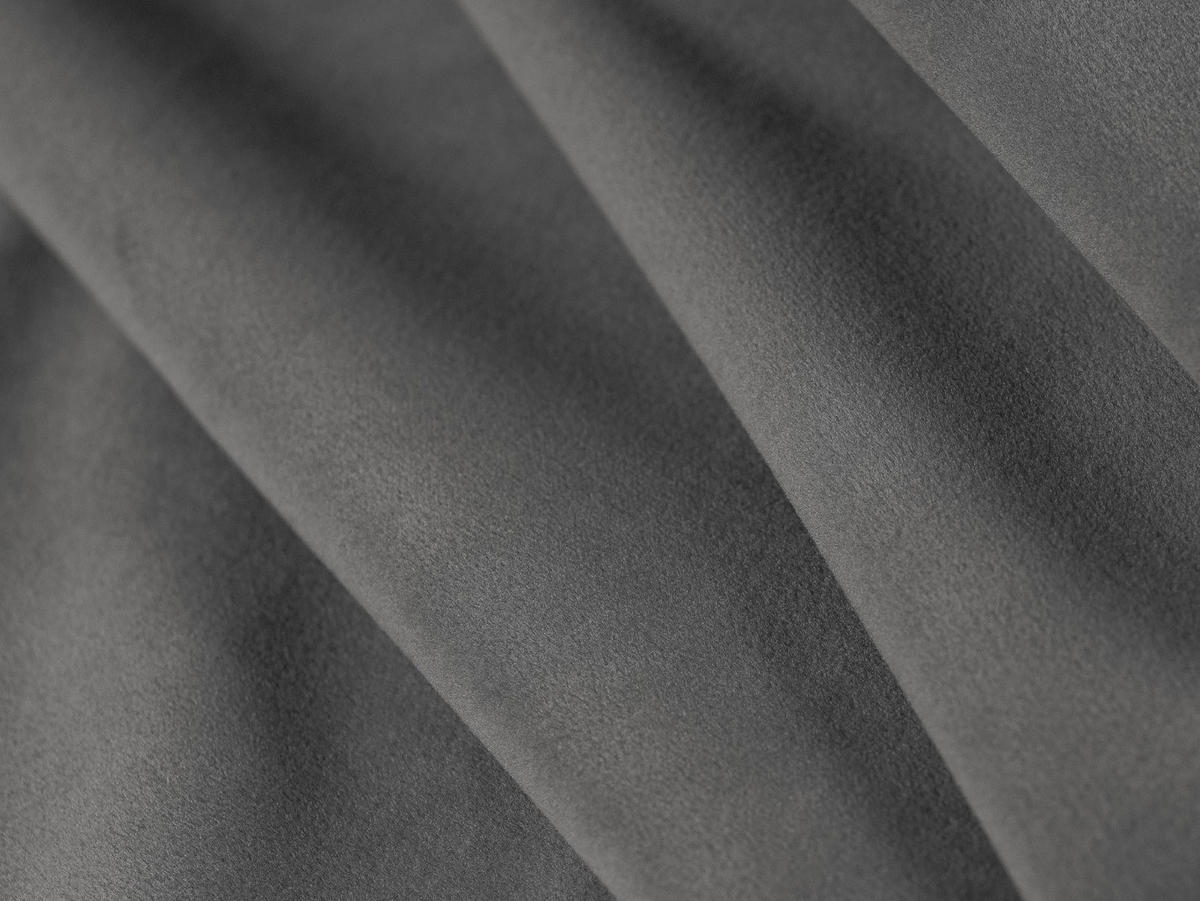 SOFA Lisa aus Samt dunkelgrau 4 Sitzplätze - Dunkelgrau, Textil (256/77/101cm) - Micadoni