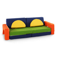 SPIELCOUCH - Sofa für Kinder - Multicolor, Leder (168/55/73cm) - KomfortKissen