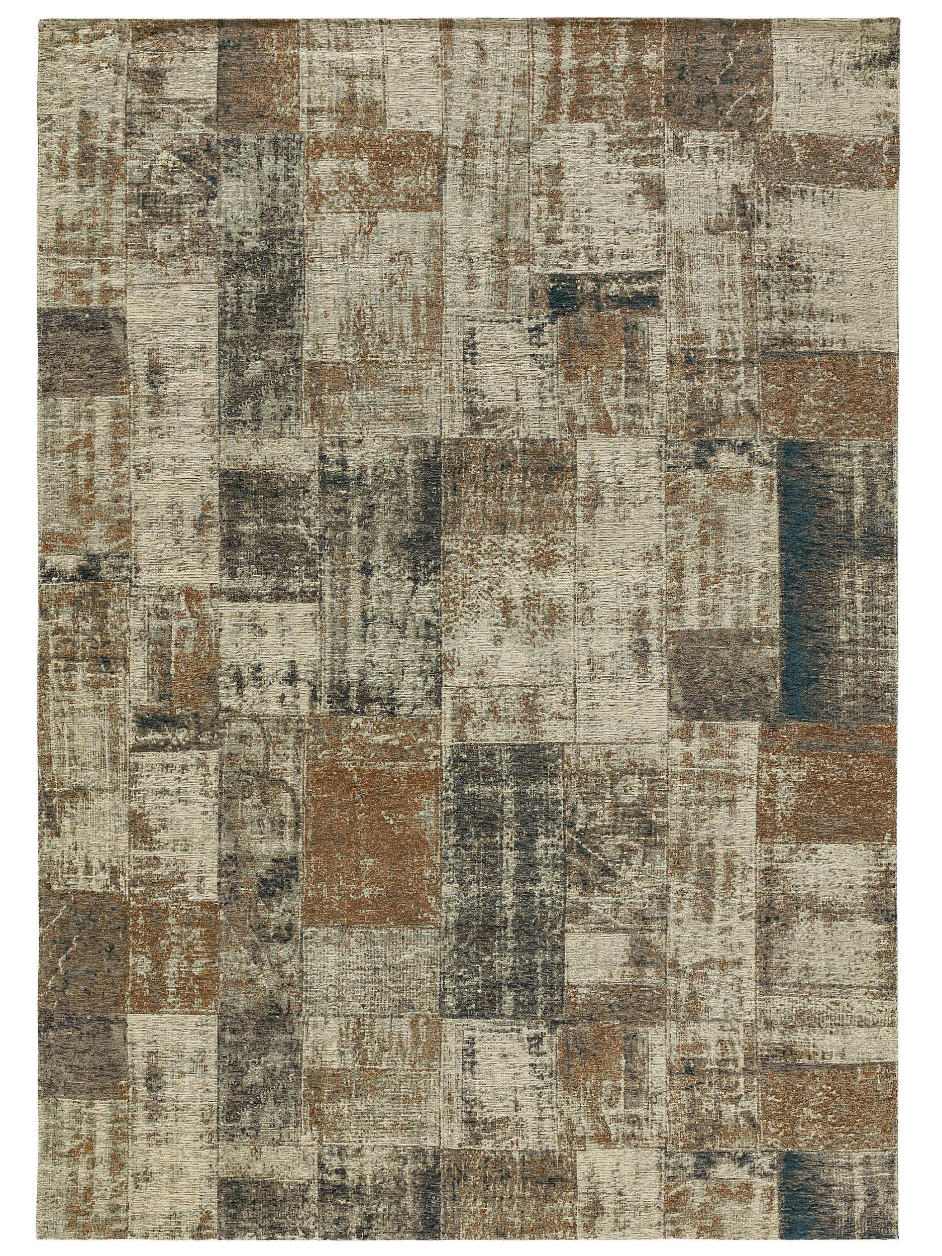 FLACHGEWEBETEPPICH Frencie Beige/Blau 80x165 cm - Beige, Textil (80/165cm) - benuta Nest