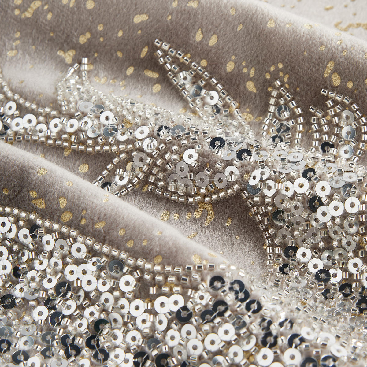 TISCHLÄUFER aus Samt DRIDIS 40x180 cm, Beige, Weihnachten Deko Tischdecke, Christmas - Beige, Kunststoff (180/40/1cm) - home&you