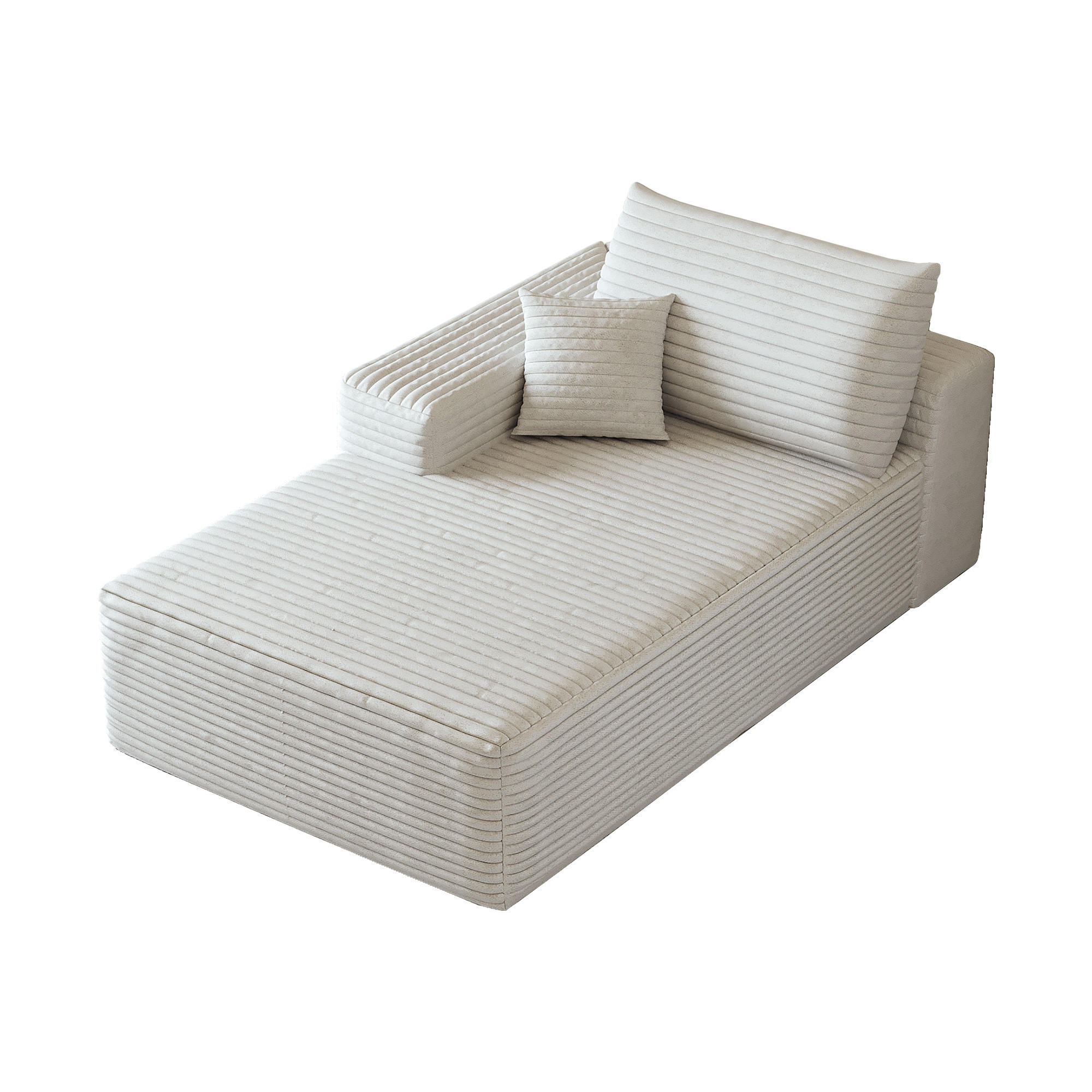RÉCAMIERE DE-34752 linke Chaiselongue Weiß - Weiß, Textil (95/83/175cm) - ComfortXL