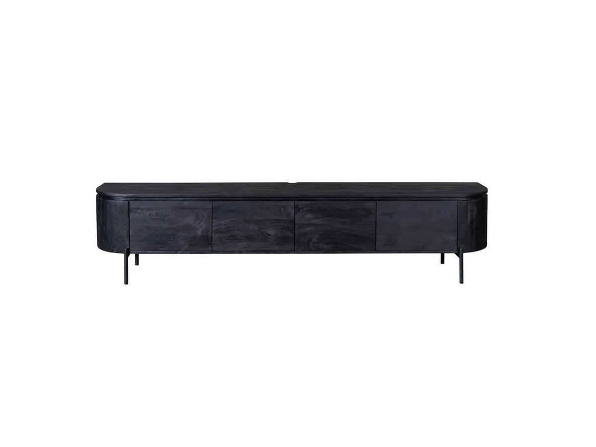 LOWBOARD Magnificent Mangoholz 200 cm / 35 cm Schwarz - Schwarz, Holz (200/30/35cm) - Villa Möbel