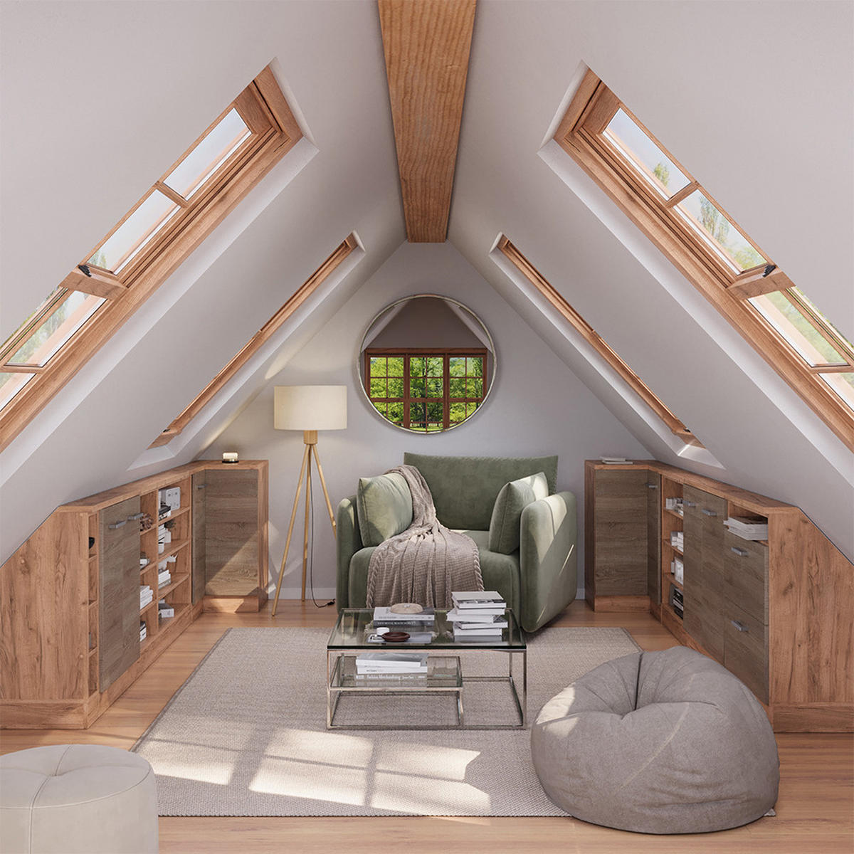 DACHSCHRÄGENSCHRANK ECKSCHRANK Rion Sonoma/Goldkraft Eiche 75.6 x 81.6 cm mit 1 Tür - Honigeiche/Sonoma Eiche, Holzwerkstoff (75.6/81.6/75.6cm) - Vicco