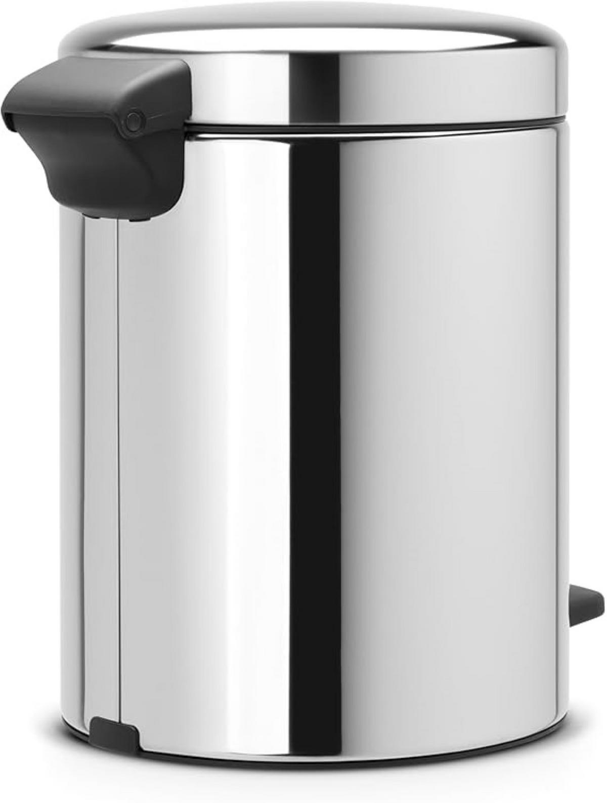 MÜLLEIMER klassisch Mit Soft Verschluss 5 Liter 30,2 x 26,3 x 21,7 cm Metall Edelstahl - Grau, Metall (26.3/30.2/21.7cm) - PROREGAL