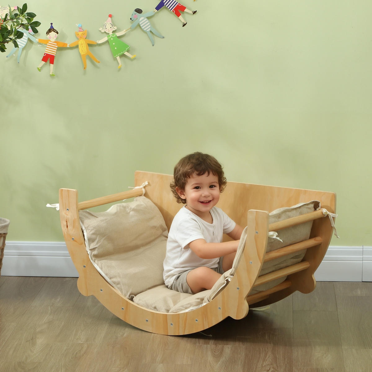 KLETTERGERÜST Ariane Naturholz Kiefernholz 90/52/50 cm - Hellbraun, Holz (90/50/52cm) - Jamb