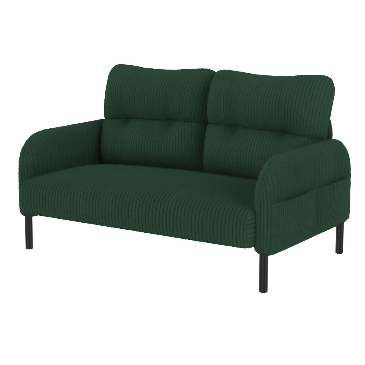 SITZGARNITUR DE-33649 modular mit Seitentasche Smaragdgrün - Grün, Metall (120/79/75cm) - ComfortXL