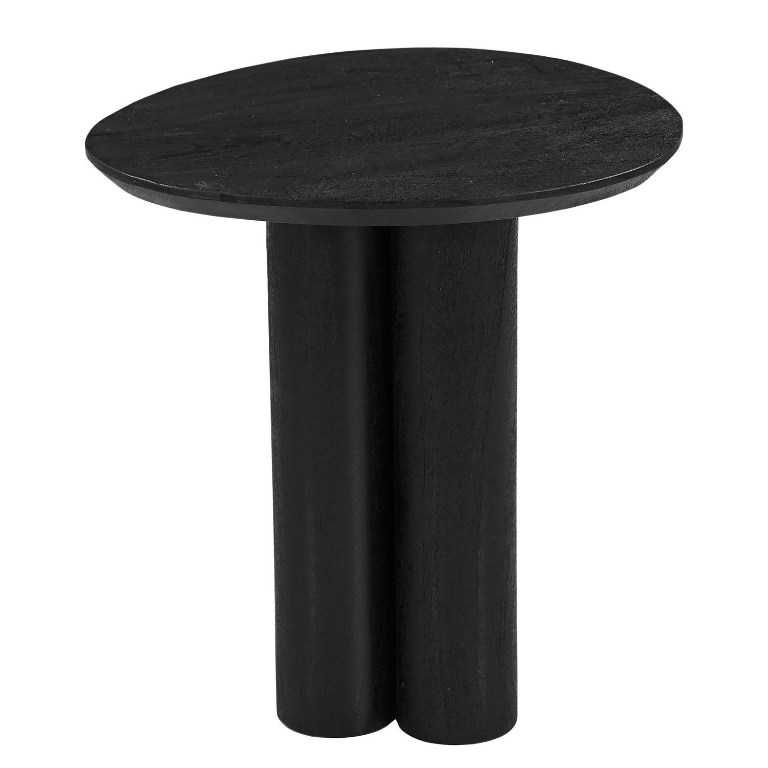 BEISTELLTISCH - Akazie massiv Schwarz - Schwarz, Holz (46/46/49cm) - home24