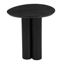 BEISTELLTISCH - Akazie massiv Schwarz - Schwarz, Holz (46/46/49cm) - home24