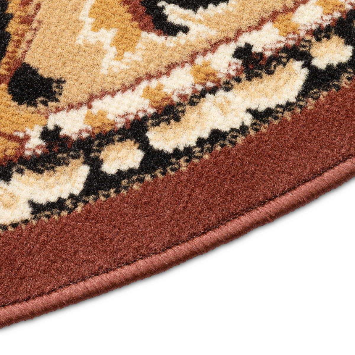 TEPPICH ATLAS rund braun medaillon 200/200 cm - Braun, Textil (200/200cm) - Tapiso