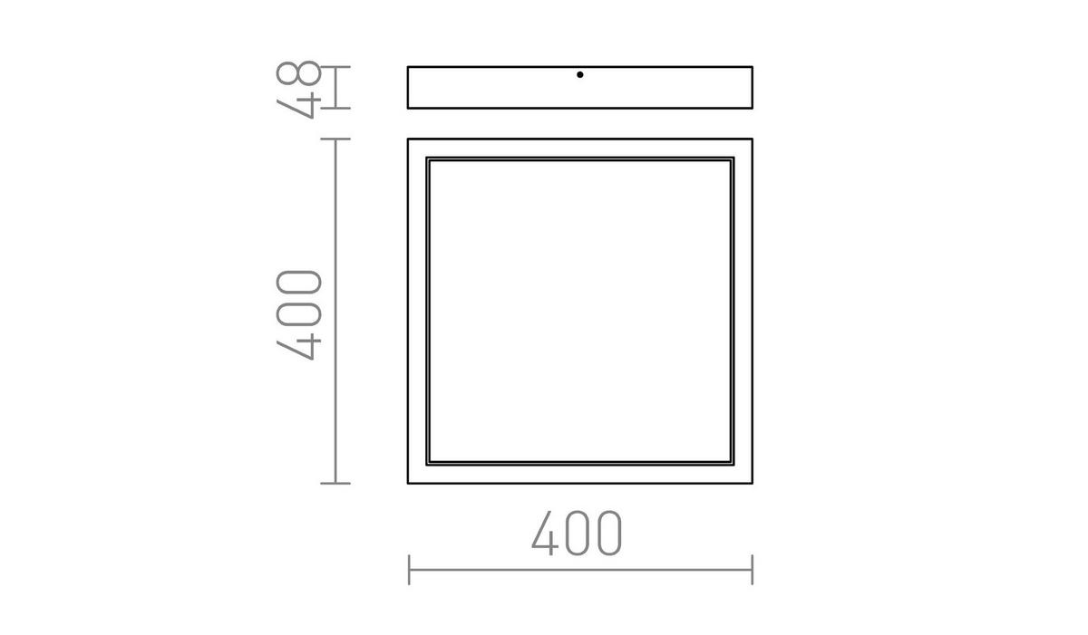 DECKENLEUCHTE STRUCTURAL LED 40x40 Weiß 40 W - Weiß, Metall (40/40/5cm) - Rendl