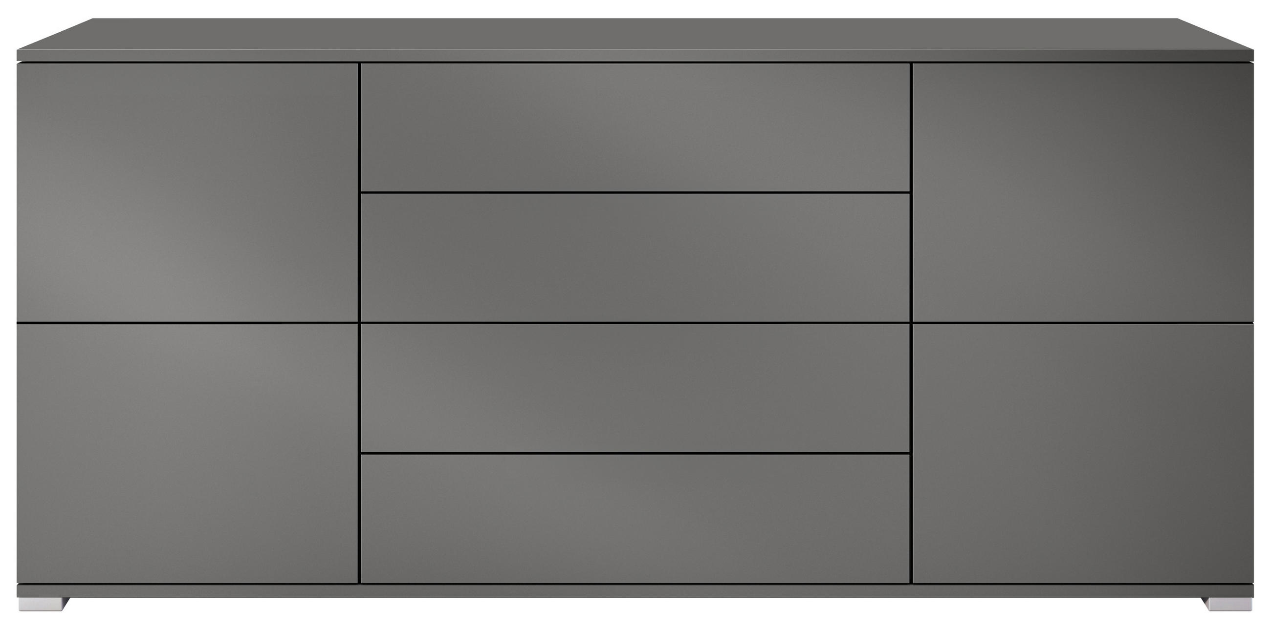 SIDEBOARD Rova Anthrazit matt - Anthrazit, Holzwerkstoff (166.5/75.5/35cm) - Vladon