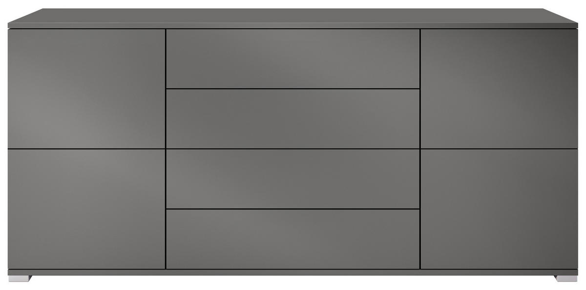 SIDEBOARD Rova Anthrazit matt - Anthrazit, Holzwerkstoff (166.5/75.5/35cm) - Vladon