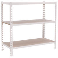 SCHWERLASTREGAL Small Muli HxBxT 100 x 80 x 40 cm 3 Fachböden Fachlast 150 kg Weiß - Weiß, Metall (80/100/40cm) - PROREGAL