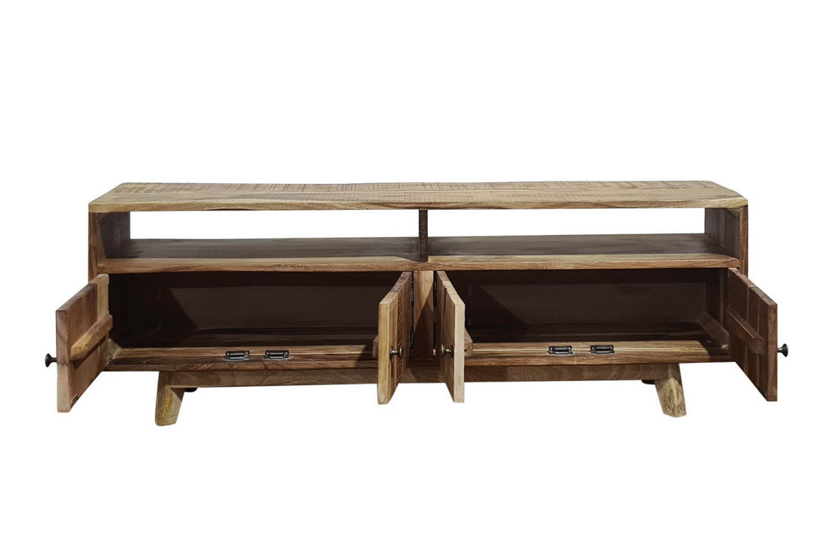 LOWBOARD NAGAR - Beige/Naturfarben, Akazienholz/Holz (130/45/30cm) - SAM