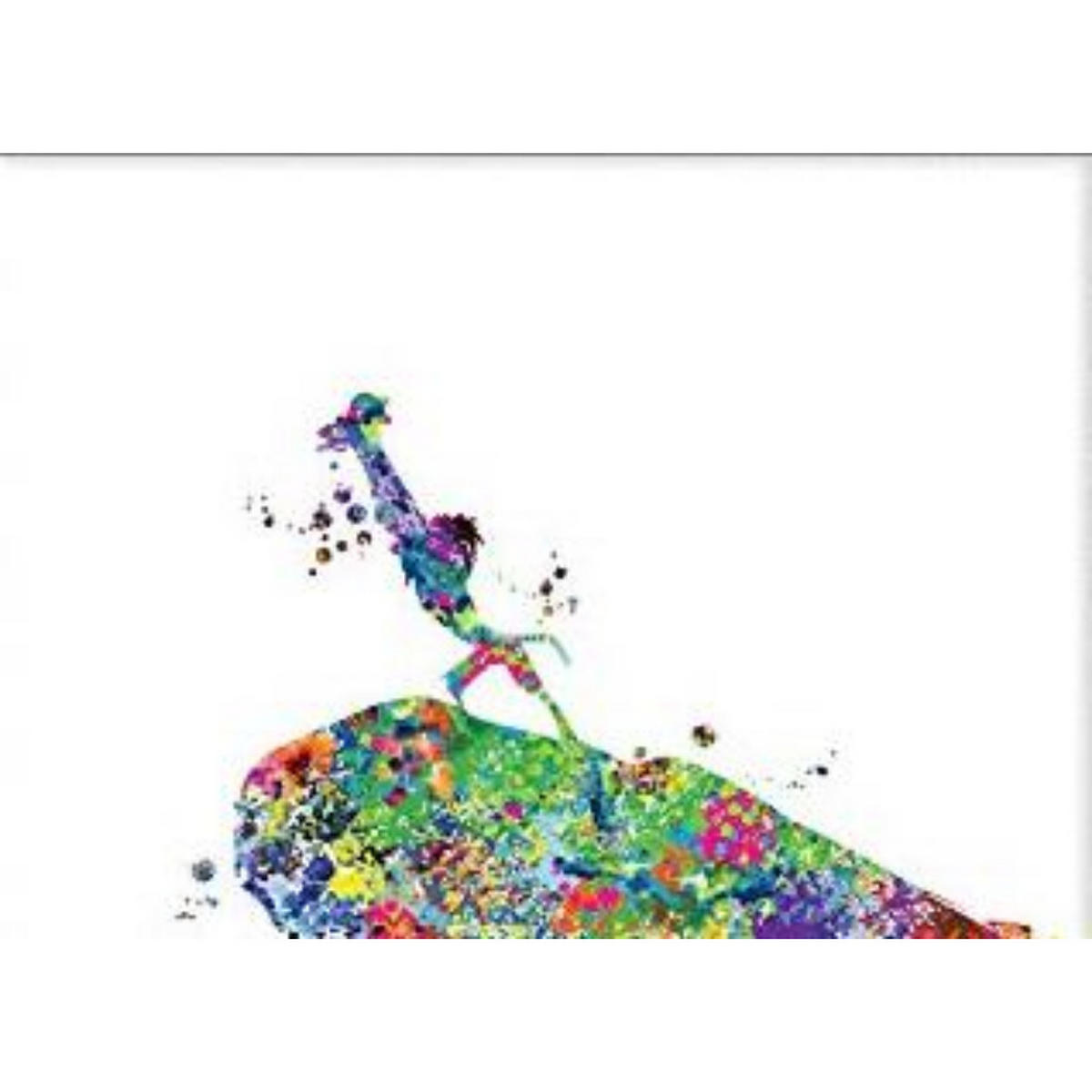 POSTER Des Königs Leon Aquarellstil A4 Schwarzer Rahmen - Schwarz, Papier (29.7/5/21cm) - Nacnic