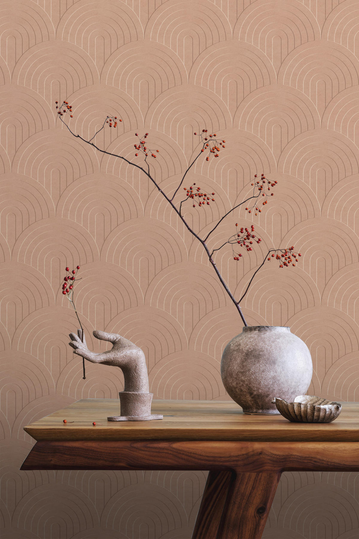 TAPETE 3D Muster 53 cm x 10.05 m - Pink, Papier (53/1000cm) - ESTAhome