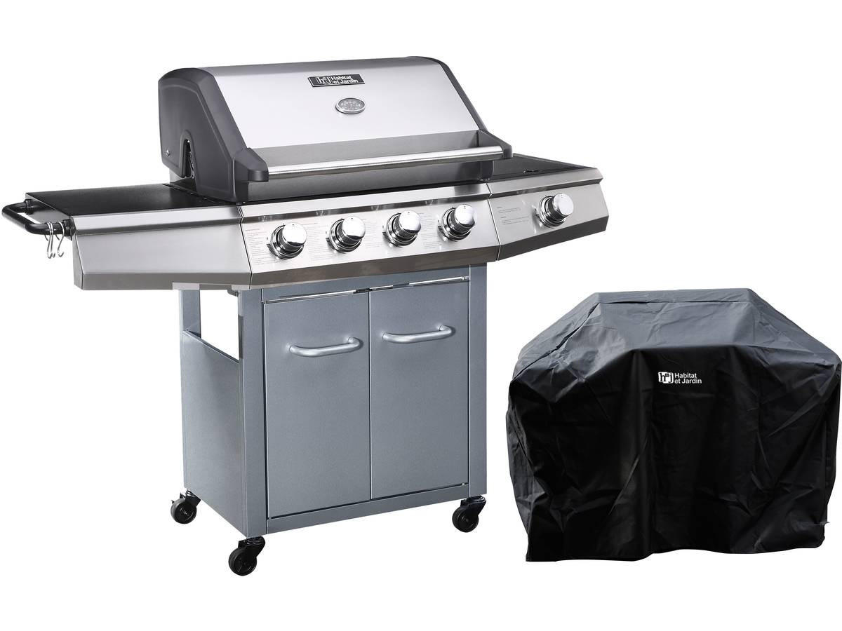 GASGRILL bingo 5 Silber - Grau, Metall (57/115/143cm) - Habitat Garten