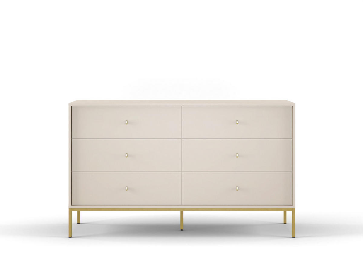 KOMMODE, sandbeige, 154 x 83 x 39 cm - Beige, Holzwerkstoff (154/83/39cm) - 3XE LIVING