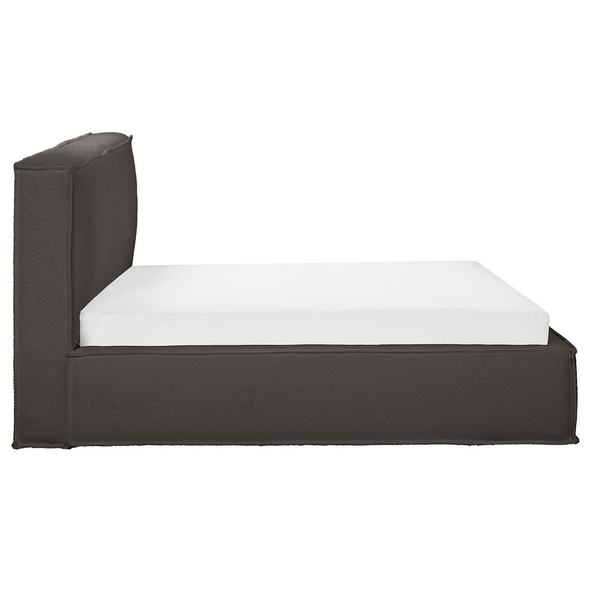 POLSTERBETT - Anthrazit, Textil (220/200cm) - home24