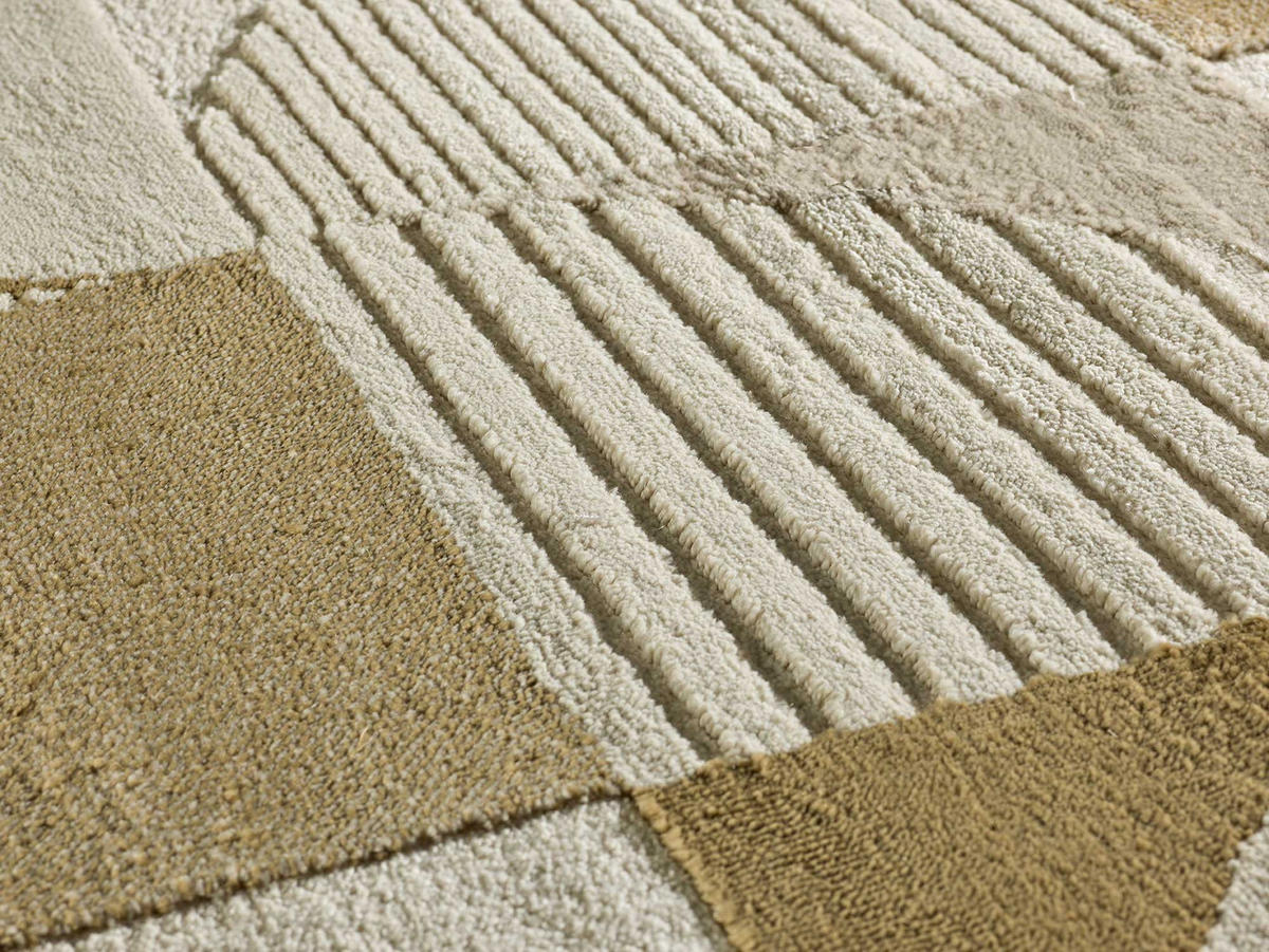 WEBTEPPICH Erdfarbe Melfi 160/230 cm - Hellbraun/Kupferfarben, Naturmaterialien/Textil (160/230cm) - Atticgo