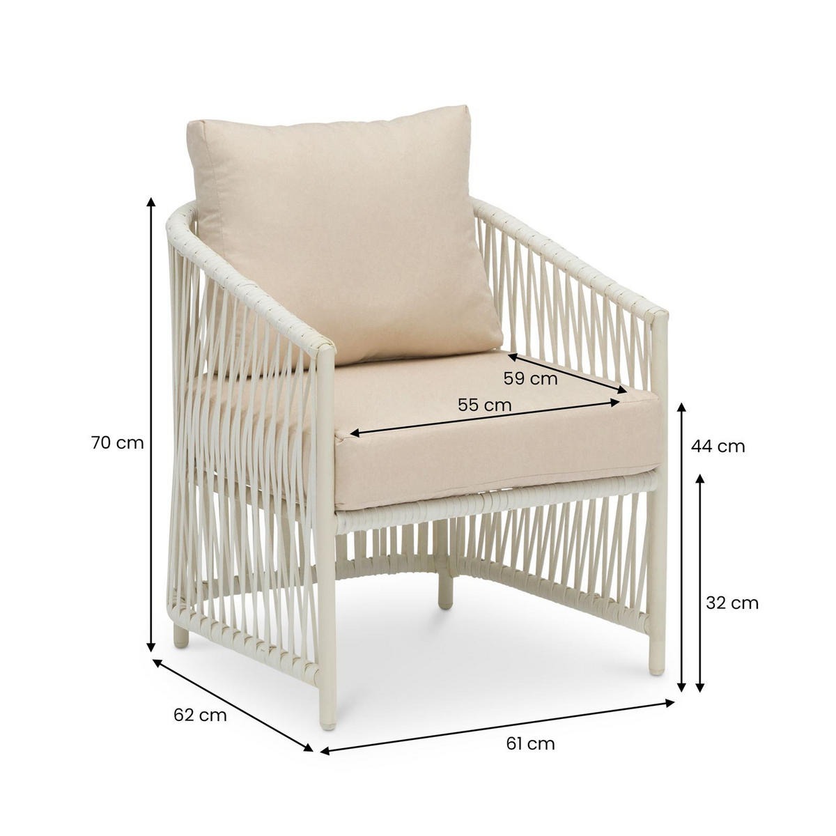 OUTDOOR SOFA KULO - Beige, Textil - IDIMEX