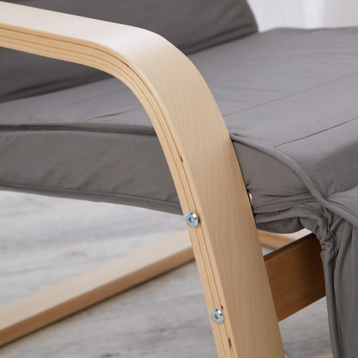 RELAXSESSEL Stoffbezug Grau, Fußstütze - Grau, Textil (66/94/62cm) - Homestyle4u