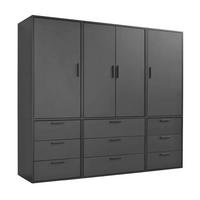KLEIDERSCHRANK Der Grenzenlose - Anthrazit, Holzwerkstoff (210/187/58cm) - Mokebo