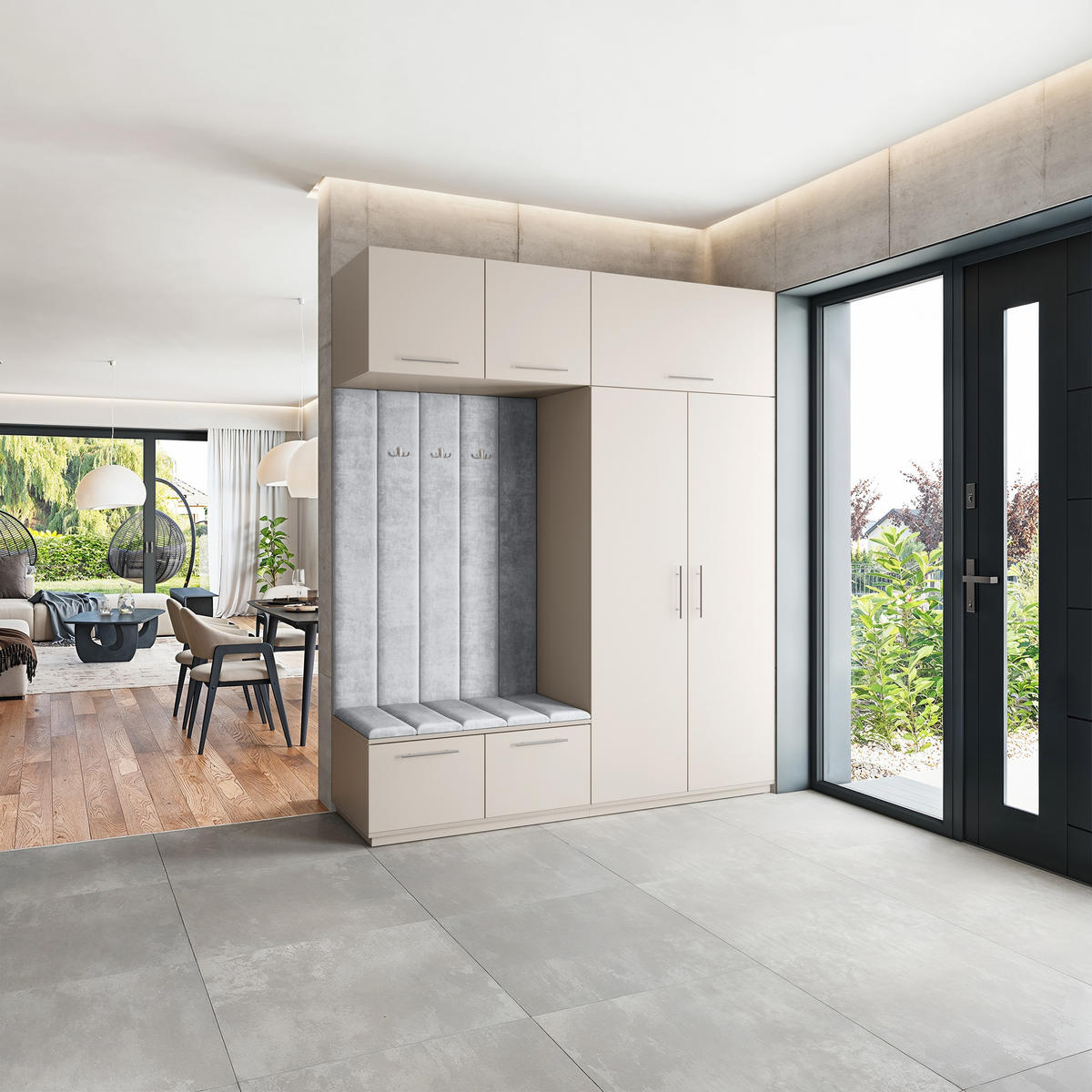 GARDEROBENSCHRANK REMA 200/240/60 cm Modern Kaschmir - Kaschmir, Holzwerkstoff (200/240/60cm) - MASSENO