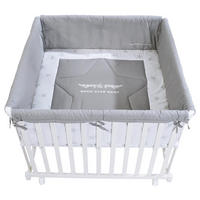 LAUFGITTER 100x100, Rock Star Baby 2 - Weiß, Holzwerkstoff (94.5/72.5/94.5cm) - Roba