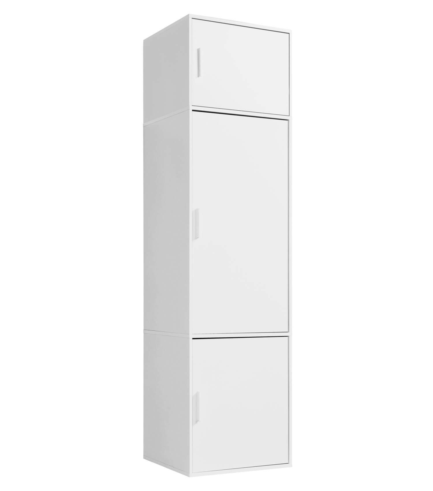 KLEIDERSCHRANK Der Grenzenlose - Weiß, Holzwerkstoff (60/234/58cm) - Mokebo