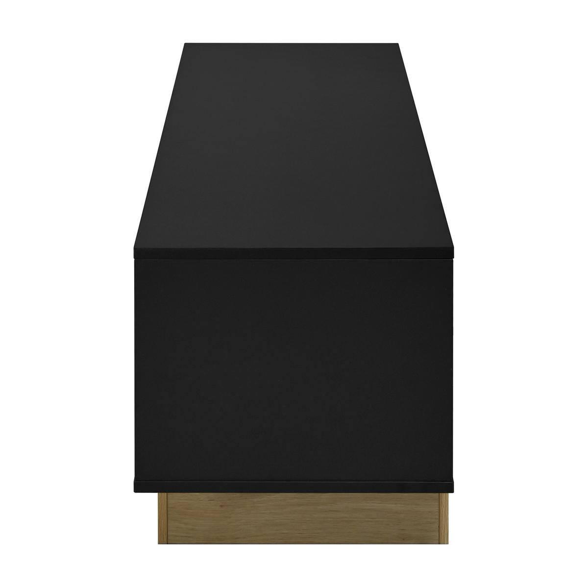 TV-ELEMENT 175/40/41.5 cm Schwarz mit Stauraum - Schwarz, Holz (175/41.5/40cm) - Oxeza