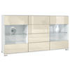 SIDEBOARD Bari Creme Hochglanz - Creme, Holzwerkstoff (138.5/75.5/35cm) - Vladon
