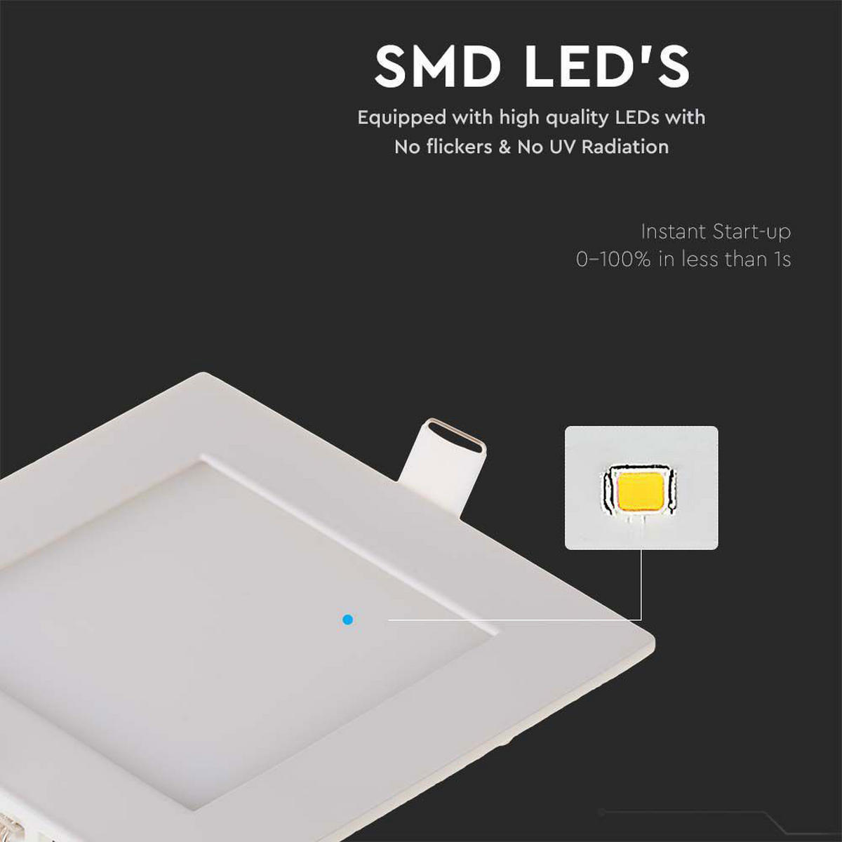LED EINBAU PANEL Aluminium Weiß - Weiß, Metall (8.4/8.4/1.2cm)
