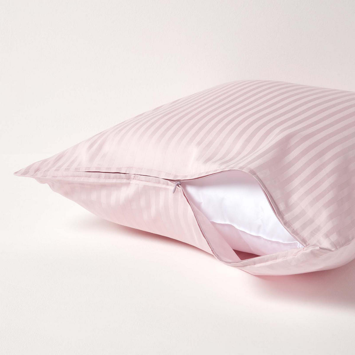 KISSENBEZUG Damast, Ägyptische Baumwolle, Fadendichte 330 - Flieder, Textil (60/60cm) - Homescapes