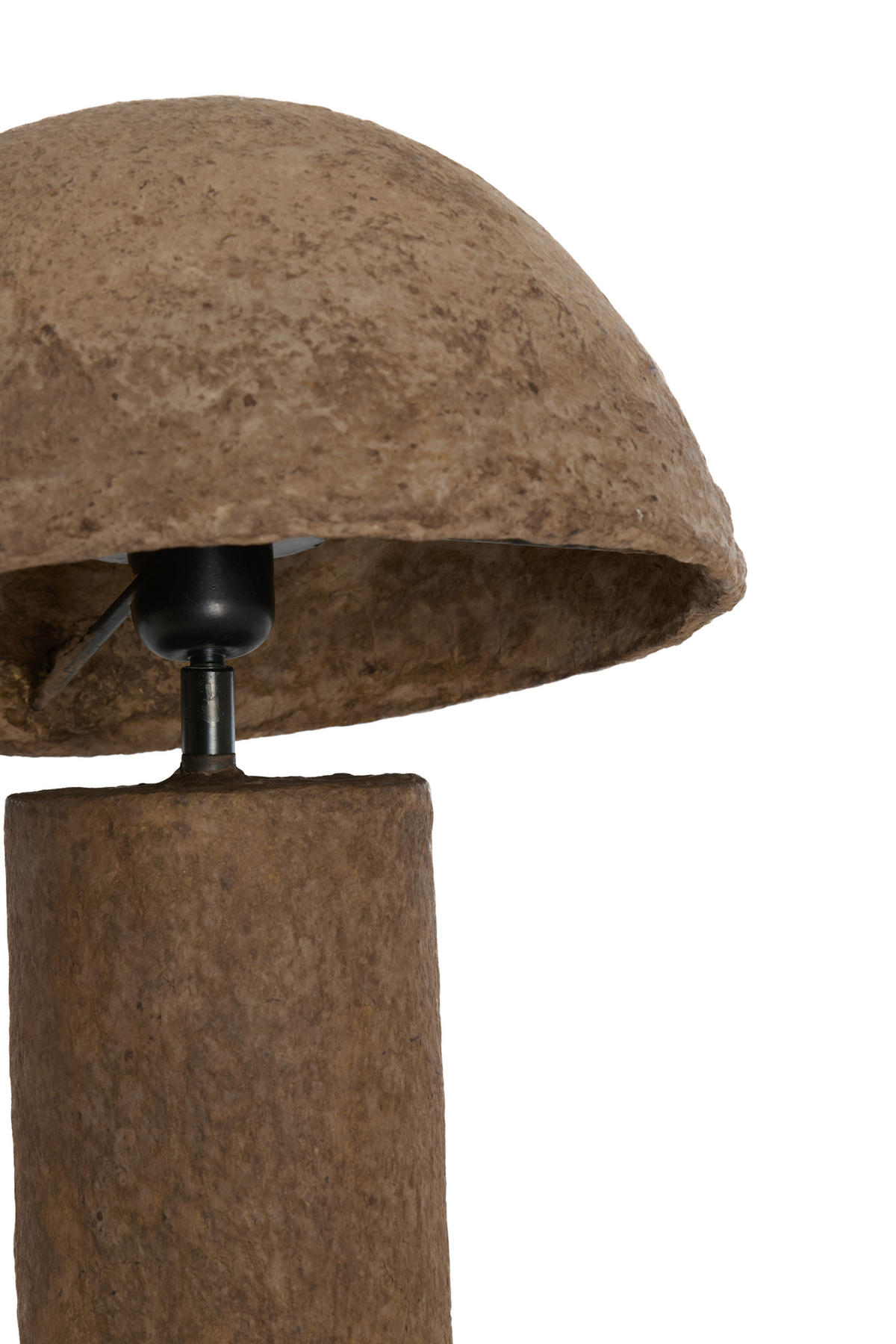 TISCHLAMPE Qazu Braun Ø30/48 cm - Dunkelbraun, Papier (30/30/48cm) - Light & Living