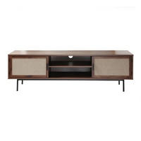 TV-MÖBEL in walnussdekor mit fronten aus stoff jetson 140/39,5/45 cm - Nussbaumfarben, Holzwerkstoff (39.5/45/47.5cm) - Calicosy