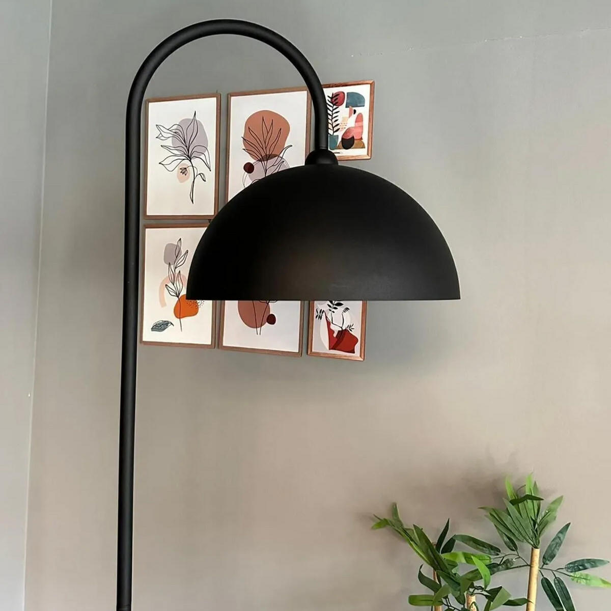STEHLEUCHTE Lunor 170 Cm - Schwarz, Metall (37/37/170cm) - Bamyum