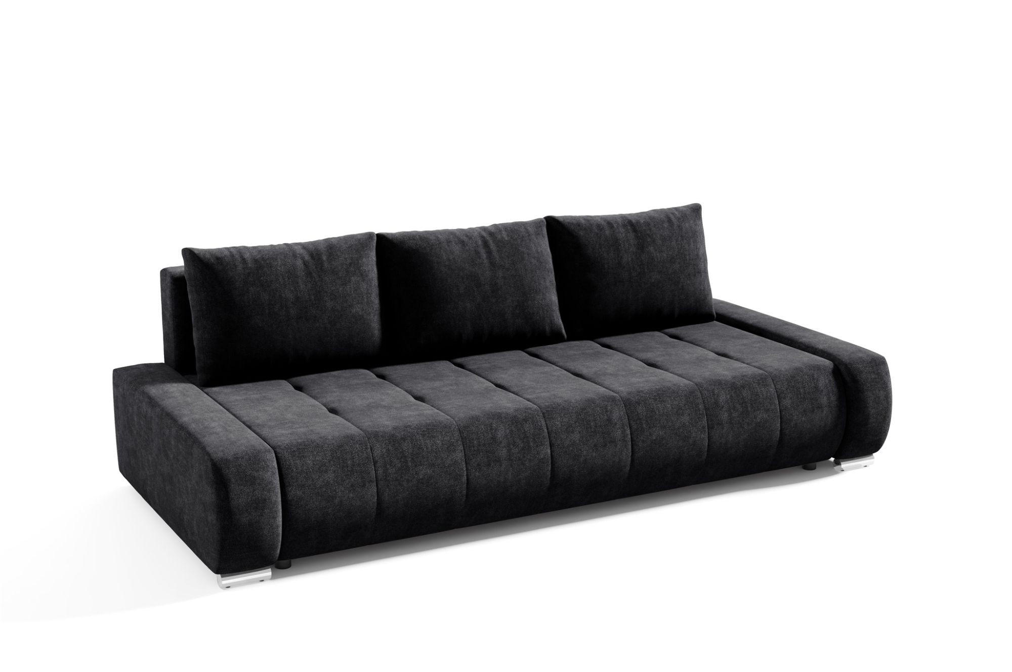 SCHLAFSOFA Vogar In Aston - Schwarz, Holzwerkstoff/Textil (240/85/110cm) - Fun Möbel