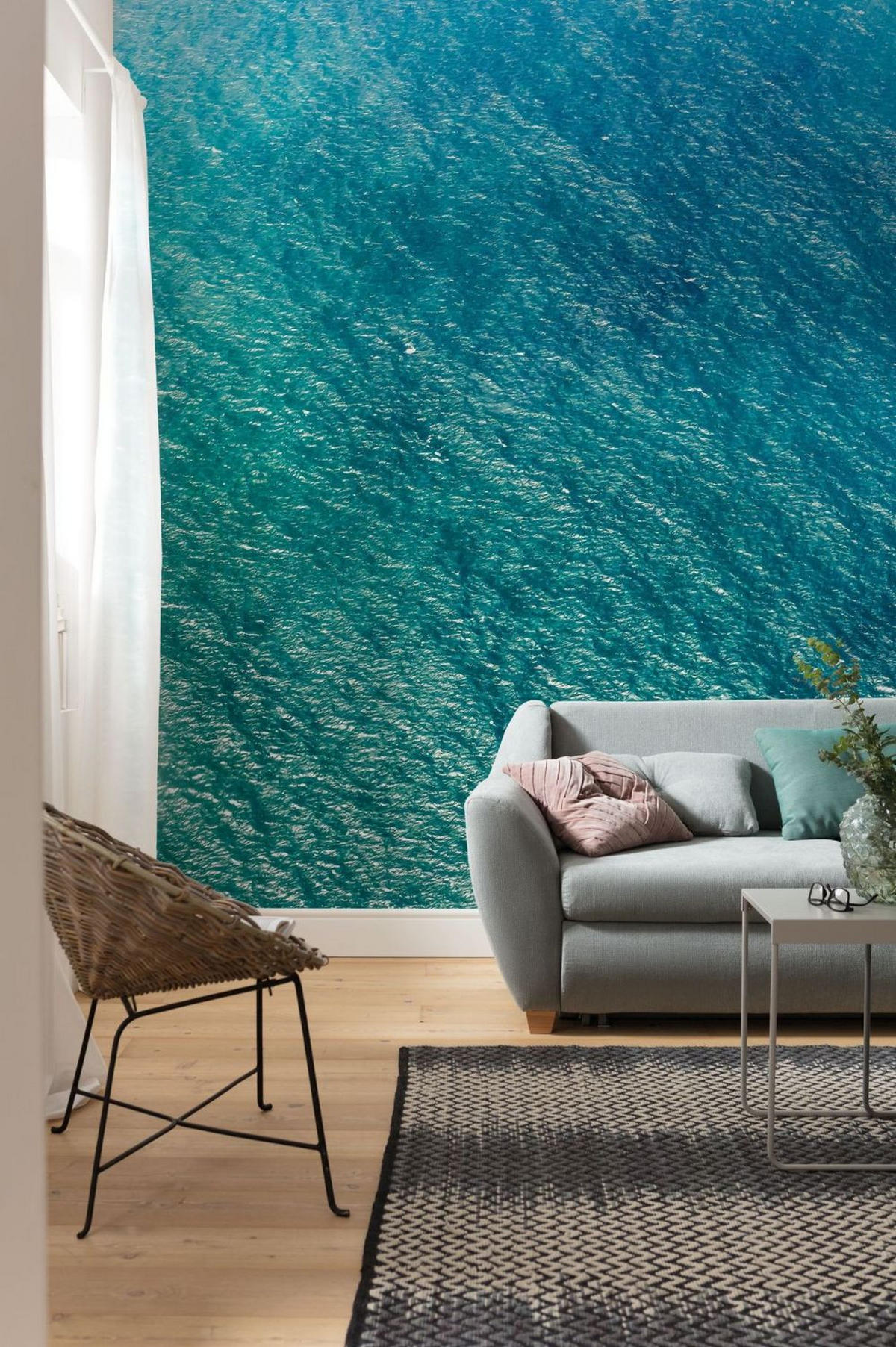 FOTOTAPETE Natur 400 x 250 cm - Blau, Papier (400/250cm) - Sanders & Sanders