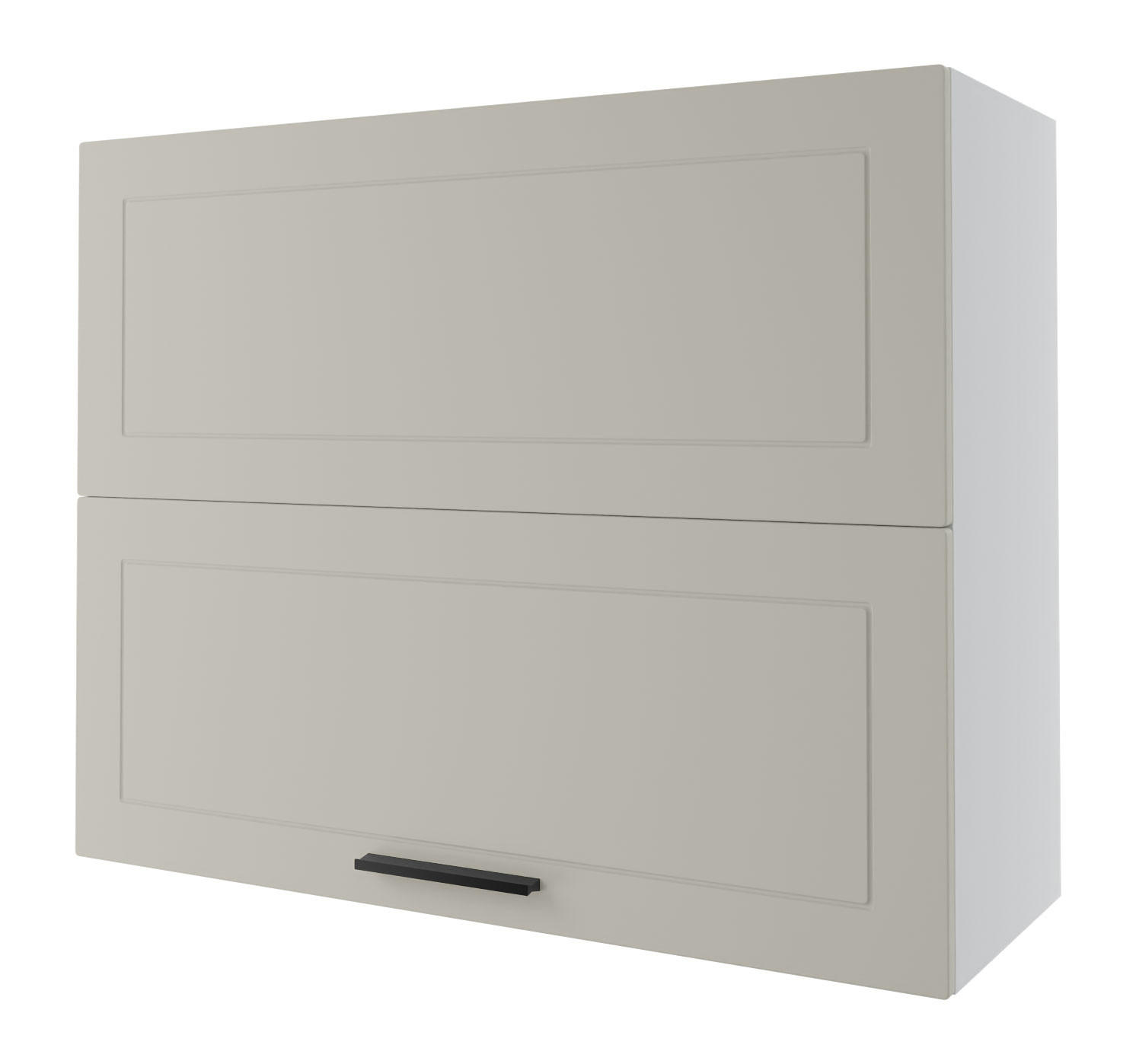 KÜCHENHÄNGESCHRANK Kvantum W8B/90 Vanille Matt / Weiß Matt 90 / 32,5 / 72cm - Creme/Weiß, Holz/Holzwerkstoff (90/72/36cm) - Feldmann-Wohnen